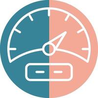 Gauge Glyph Two Color Icon vector
