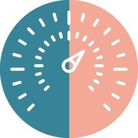 Gauge Glyph Two Color Icon vector