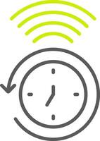 Clock Line Two Color Icon vector