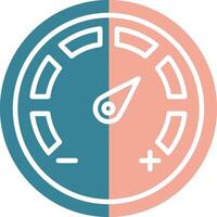 Gauges Dial Glyph Two Color Icon vector