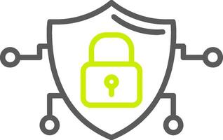 Cyber Security Line Two Color Icon vector