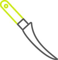 deshuesado cuchillo línea dos color icono vector