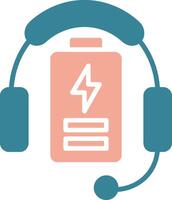 Headphones Glyph Two Color Icon vector