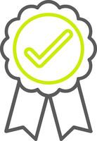 Badge Line Two Color Icon vector