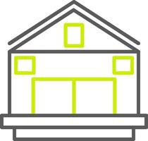 Barn Line Two Color Icon vector