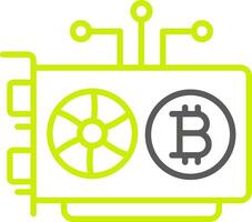 Mining Rig Line Two Color Icon vector