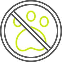 Prohibited Sign Line Two Color Icon vector