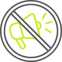Prohibited Sign Line Two Color Icon vector