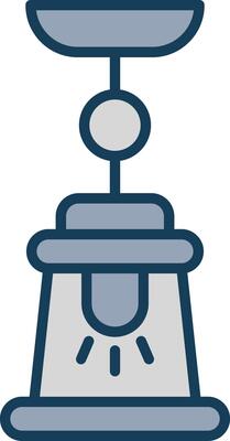 Lamp Line Filled Grey Icon