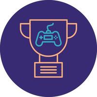 Trophy Line Two Color Circle Icon vector