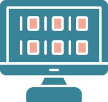 Algorithm Glyph Two Color Icon vector