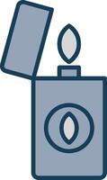 Lighter Line Filled Grey Icon vector