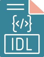 Idl Glyph Two Color Icon vector