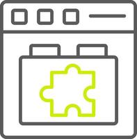 Plugins Line Two Color Icon vector