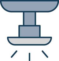 Lamp Line Filled Grey Icon vector