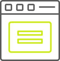 Equal Line Two Color Icon vector