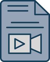 File Line Filled Grey Icon vector
