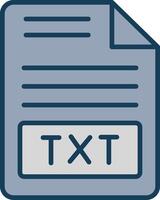 Text File Line Filled Grey Icon vector