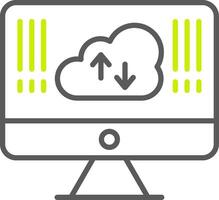 Computing Line Two Color Icon vector