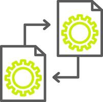 File Management Line Two Color Icon vector