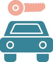 Car Rental Glyph Two Color Icon vector