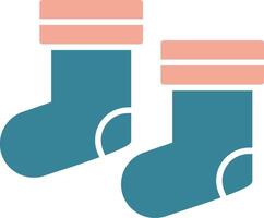 Socks Glyph Two Color Icon vector