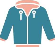 Hoodie Glyph Two Color Icon vector