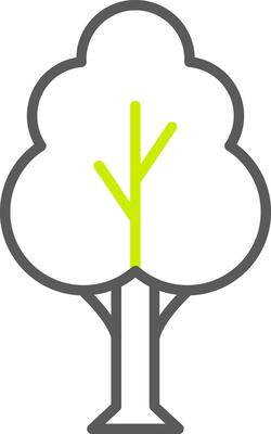 Tree Line Two Color Icon