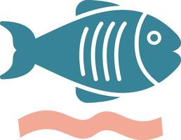 Flounder Glyph Two Color Icon vector