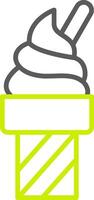 Ice Cream Line Two Color Icon vector