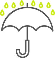 Keep Dry Line Two Color Icon vector