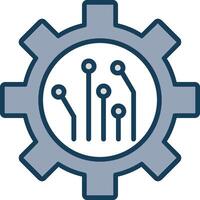 Mining Technology Line Filled Grey Icon vector