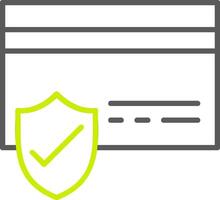 seguro pagos línea dos color icono vector