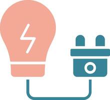 Electricity Glyph Two Color Icon vector