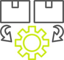 Order Processing Line Two Color Icon vector