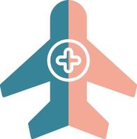 Air Medical Service Glyph Two Color Icon vector