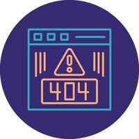 Error Line Two Color Circle Icon vector