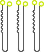 Bobby Pin Line Two Color Icon vector