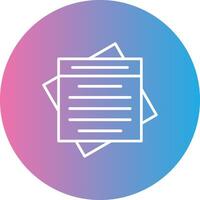 Sticky Note Line Gradient Circle Icon vector