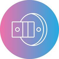 Doorstop Line Gradient Circle Icon vector