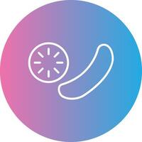 Cucumber Line Gradient Circle Icon vector