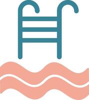 Swimming Pool Glyph Two Color Icon vector