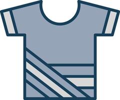 Shirt Line Filled Grey Icon vector