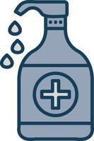 Liquid Line Filled Grey Icon vector