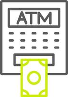 ATM Line Two Color Icon vector