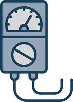 Voltage Indicator Line Filled Grey Icon vector