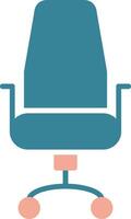 Chair Glyph Two Color Icon vector
