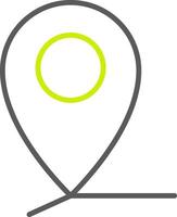 Location Line Two Color Icon vector