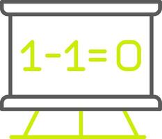 Maths Line Two Color Icon vector