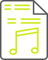 Music File Line Two Color Icon vector